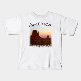 America - Arizona - Pair of Buttes Kids T-Shirt